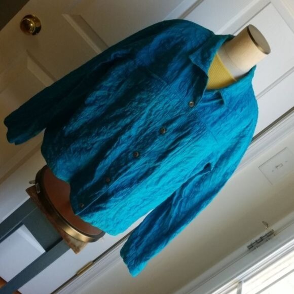 Chico's Blouse Shirt Top Long Sleeve Button Up Women's SIZE Extra LARGE WOMAN'S - Picture 7 of 8